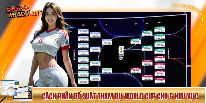 Cách phân bổ suất tham dự World Cup cho 6 khu vực