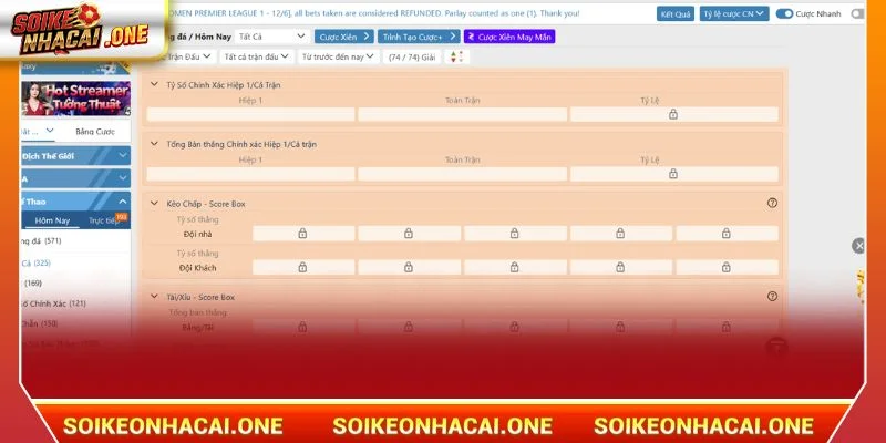 9 Kịch bản kết hợp trong kèo nửa trận toàn trận.